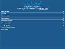Tablet Screenshot of lakesideinsurance.com